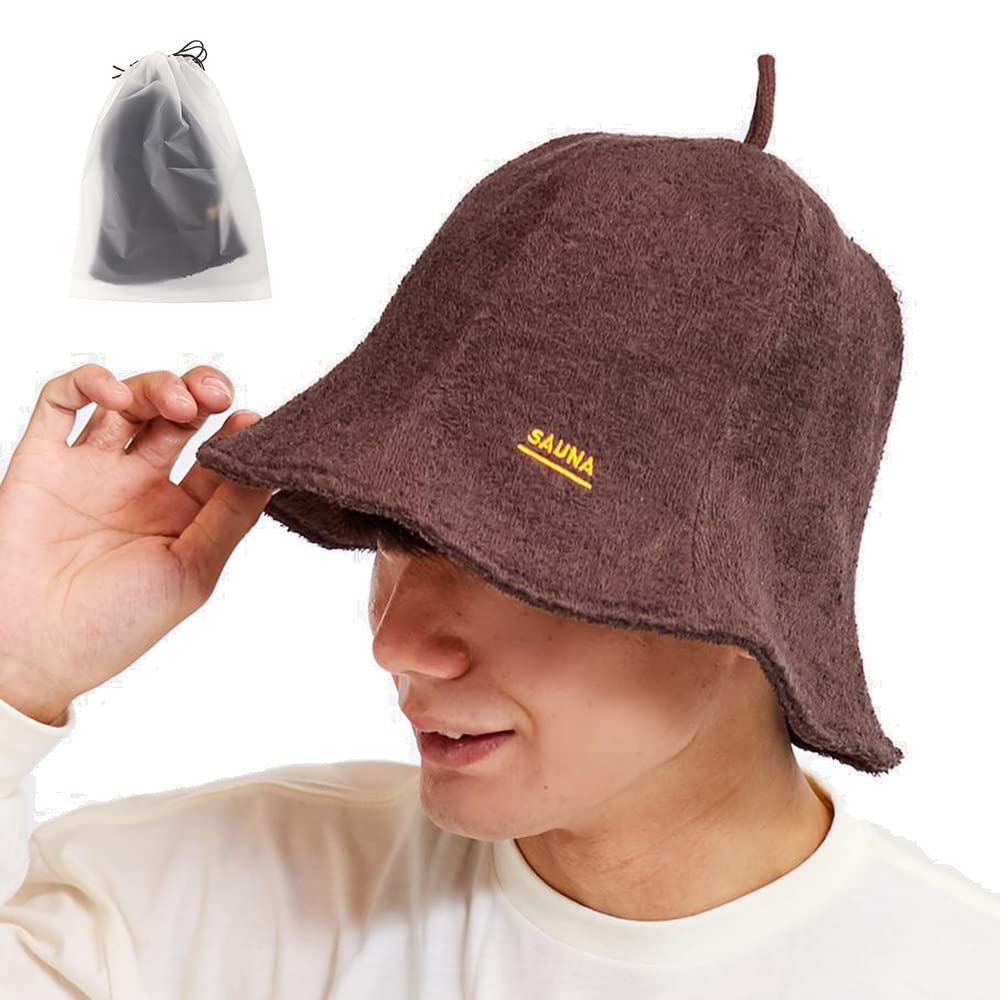 

ICHIYON Sauna hat for sauna sauna sauna sauna towel [14+ PLUS] men, hat, goods, towel, cap, hat, mat, fabric, washable, toweling, washable, large,