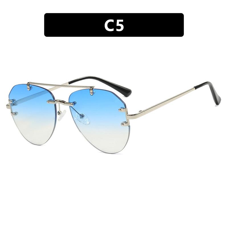 

Солнцезащитные очки Жаба Солнцезащитный крем Мода Безободковые солнцезащитные очки Защита от УФ-лучей Солнцезащитные очки Пляжное фото as shown in the picture