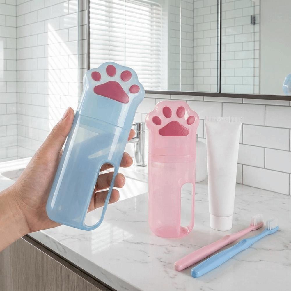 Cartoon Mouthwash Cup Plastic Portable Wash Cup Lightweight Toothpaste Toothbrush Organizer  Travel