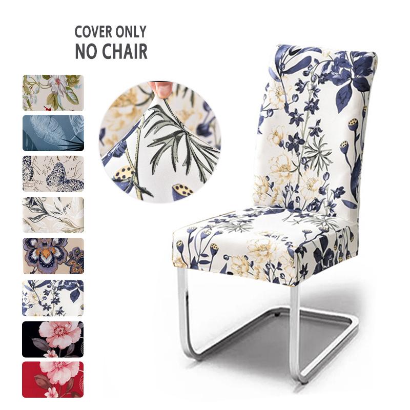 1/2/4/6Pcs Printed Dining Room Chair Coves Stretch Chair Slipcover Anti-slip Home Chair Seat Protector for Wedding Banquet Party