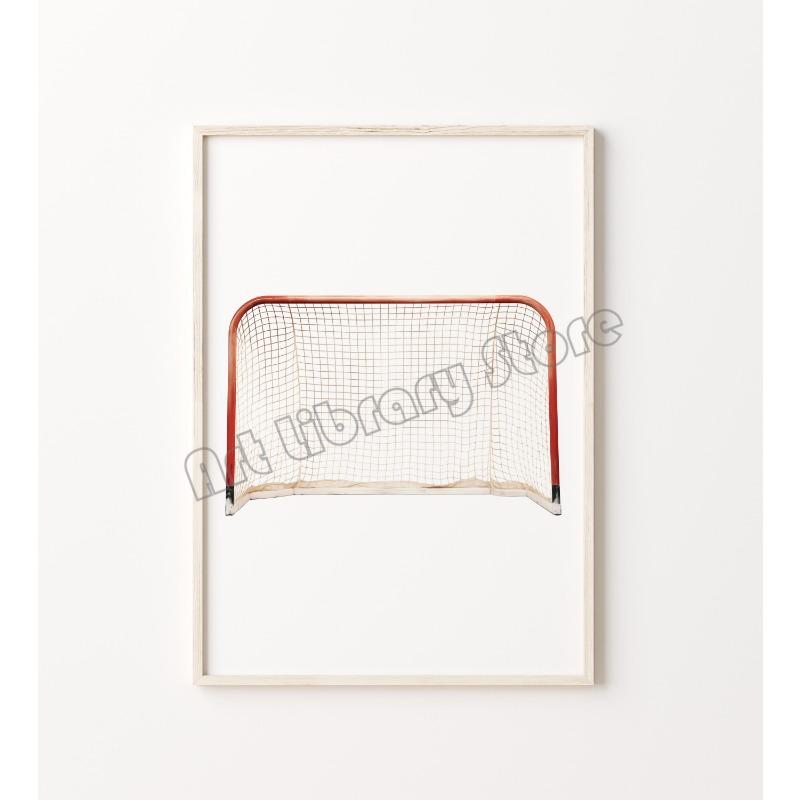 Minimalist Winter Sports Black Ice Hockey Nursery Illustration Poster Canvas Painting Wall Art Pictures Home Boy‘s Room Decor