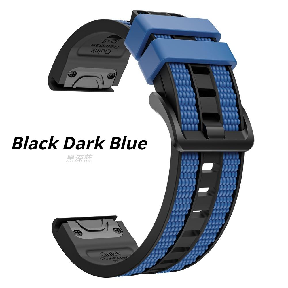 QuickFit 22mm 26mm Two-tone Sports Silicone Watch Band For Garmin Fenix 8 Pro 51mm 47mm E 7 7X 6 6X/Epix Gen 2 Strap Bracelet