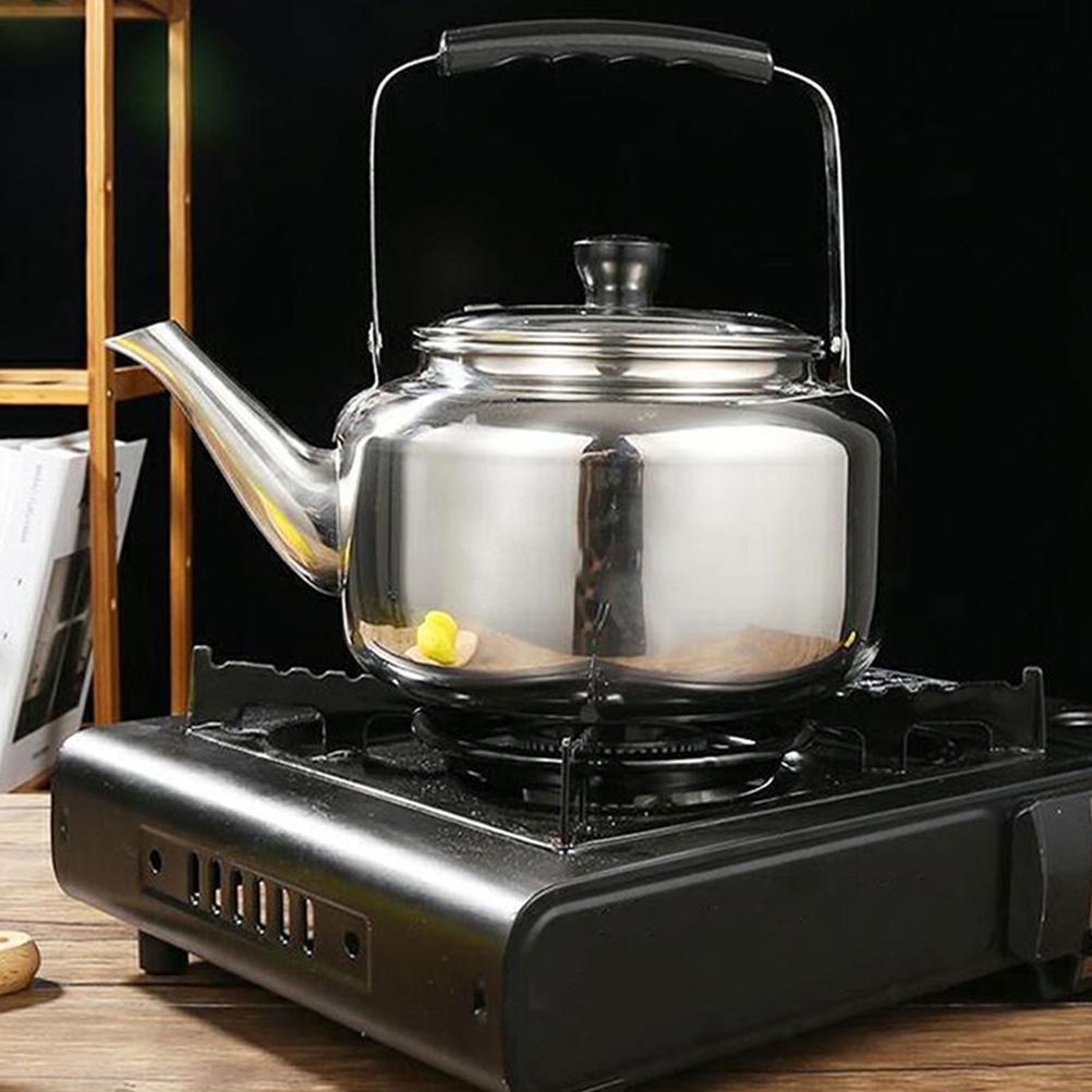 4L Czajnik ze stali nierdzewnej na kuchenkę do herbaty i gorącej wody Czajnik do gotowania na kemping, wędrówki, na zewnątrz Lekki Przenośny Kuchenny