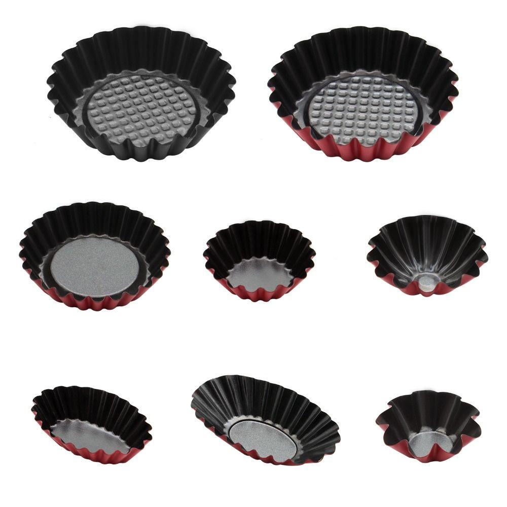 Carbon Steel Egg Tart Molds Non-stick Cake Mold Tartlet Baking Mold Home