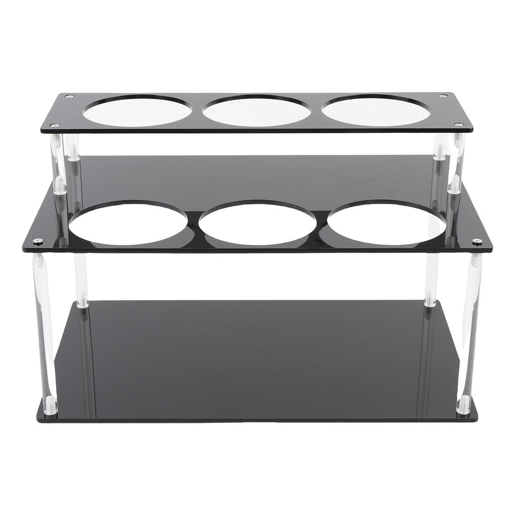 Syrup Bottle Holder Stand Acrylic 2 Tier Multifunctional Easy Assembly Syrup Holder Display Stand for Kitchen