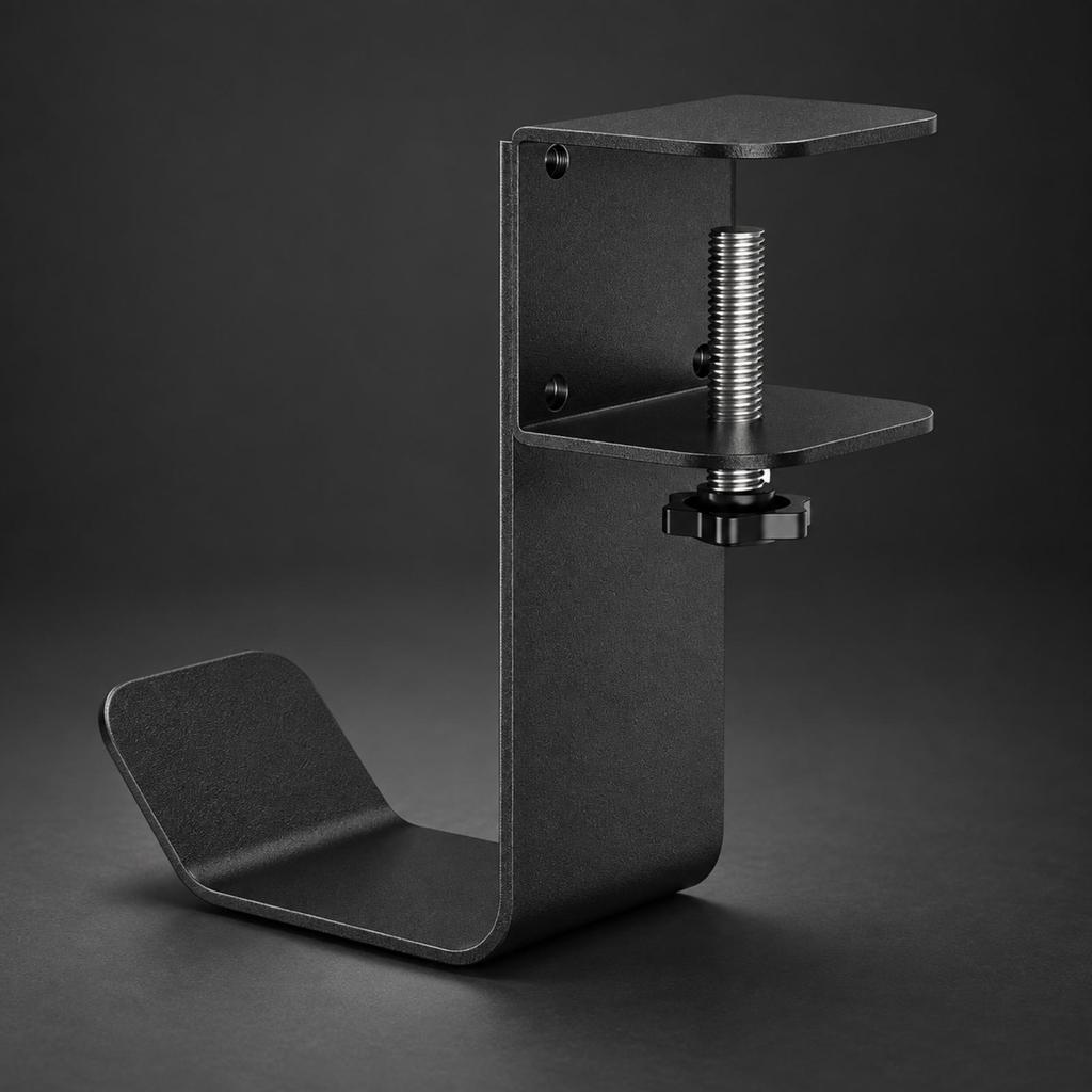 Cast-Iron Desk Hanger with Clamp Multi-Use Desktop Hanging