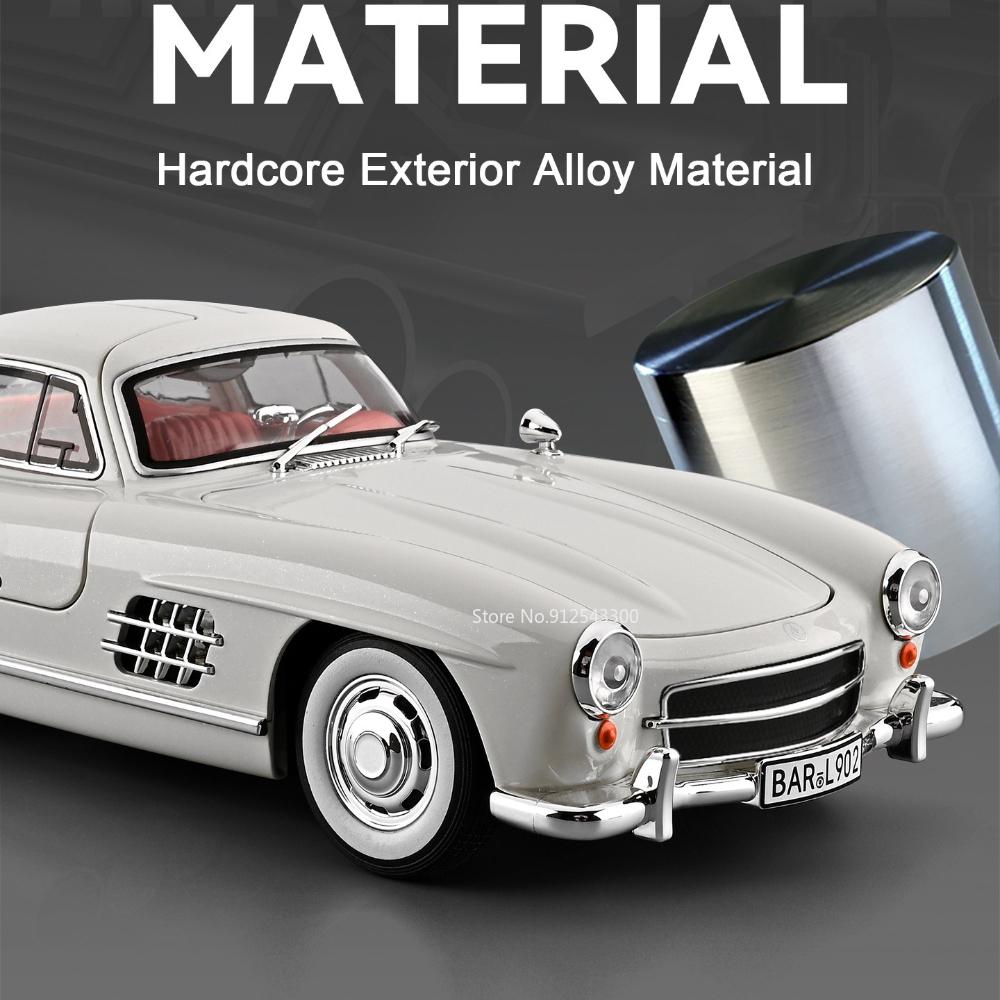 Large 1:18 300SL LP770 Sports Car Model Toy Doors Opened Pull Back Shock Absorption Alloy Vehicles Models Hobby Gifts for Boys