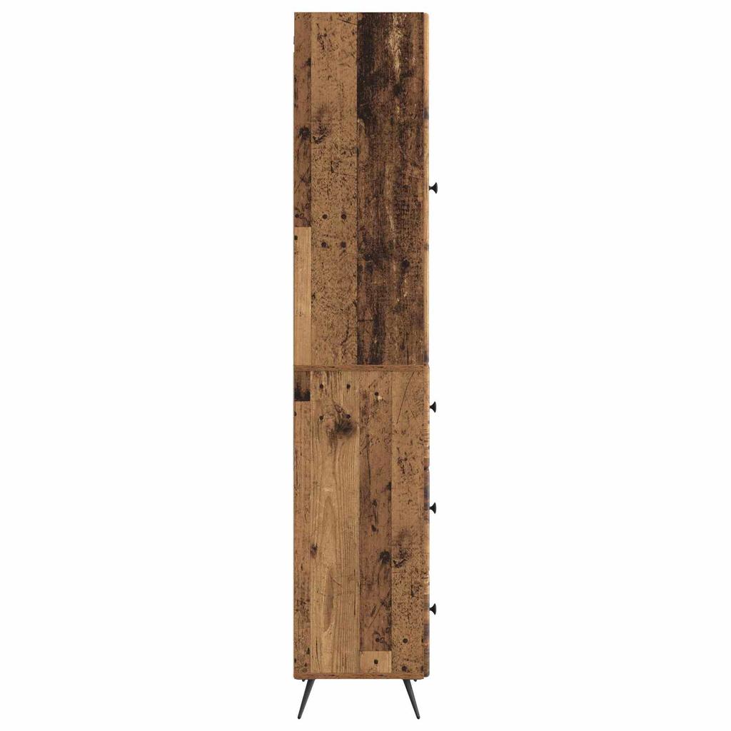 2 Piece Cabinet Set Reclaimed Wood Look 13.6 x 13.6 x 35.4 (W x D x H) Particleboard