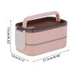 24TE Japanese Style Double Layer Plastic Material Lunch Box with Microwave Oven Bento Boxes for Childrens Students for School
