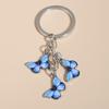 Cute Colorful Butterfly  Enamel Flying Animals Key Chains For Women Girls Accessorie Handmade Jewelry Bag Charm
