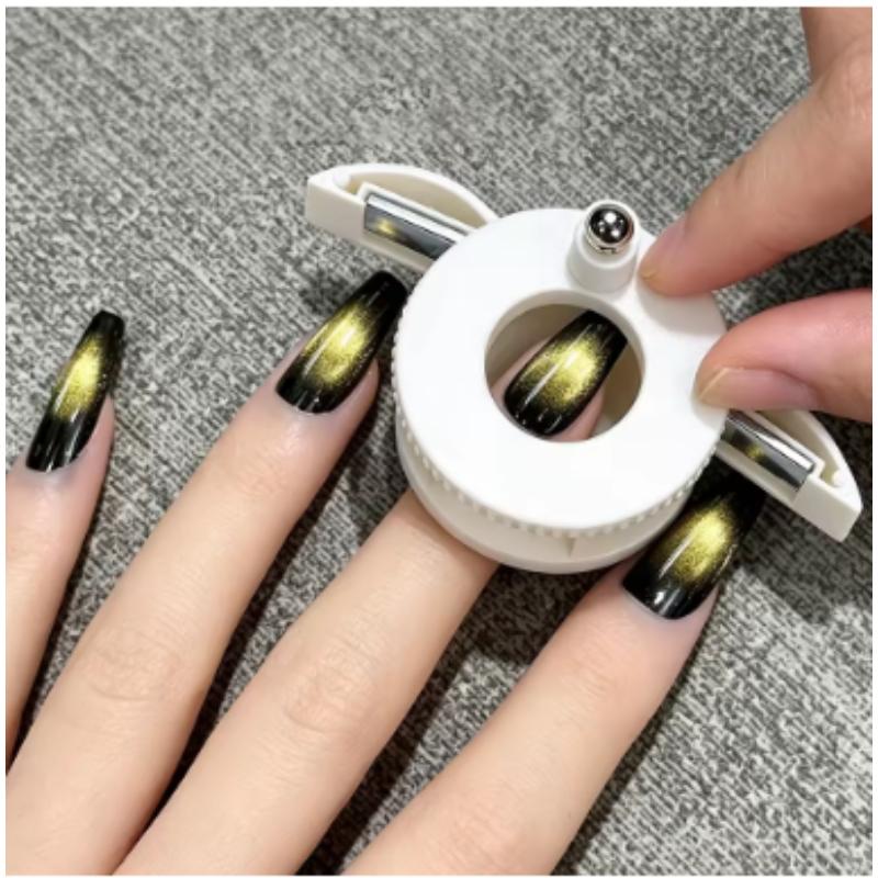 Upgrading Fully Automatic Spinning Cat Eye Magnet Strong Magnetism for Glass Bead Wide Light Effect Attraction Nail Art Magnets