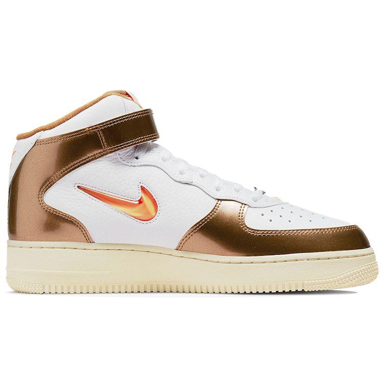 Nike Air Force 1 Mid QS Ale Brown Men Sneakers White Total-Orange Beach DH5623-100