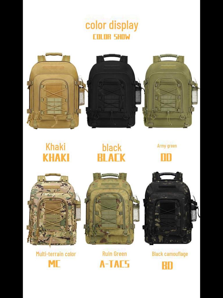 Herrarnas 60L Utbyggbara Taktiska Bergsklättringsryggsäck - Andningsbar & Stor Kapacitet