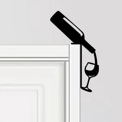 1pc Creative Silhouette Metal Door Corner Decor - Artistic Enhancement for Door Frames, Stylish Wall Hanging Decoration