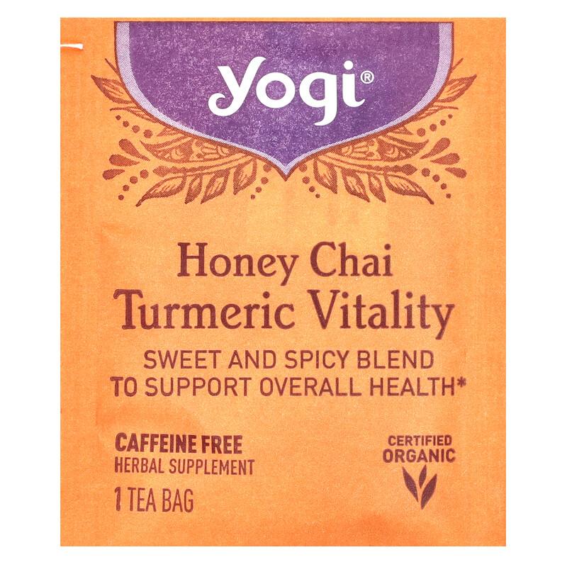 Turmeric Vitality, Honey Chai, Caffeine Free, 16 Tea Bags, 1.12 oz (32 g)