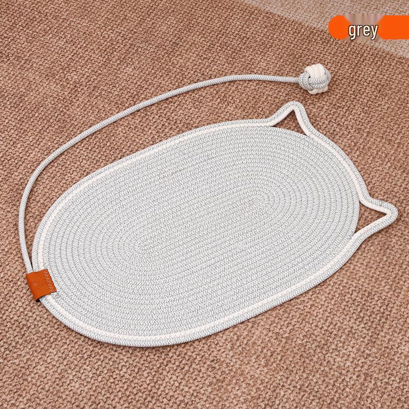 Cotton Rope Cat Scratching Post & Bed: Self-Entertainment Ball, Washable Scratch Pad & Pet Sleeping Mat