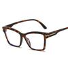 New Anti Blue Light Glasses for Women Fashionable Cat Eye Decoration Eyeglass for Men Simple Retro Eyewear Frame