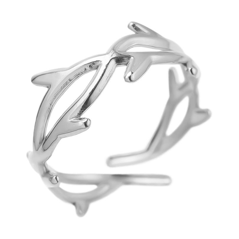 Geometria Semplice Moda Acciaio Inossidabile Anelli Aperti Per Donne Uomini Accessori Colore Argento Cuore Sole Rotondo Base Vuota Fai da Te Anillos