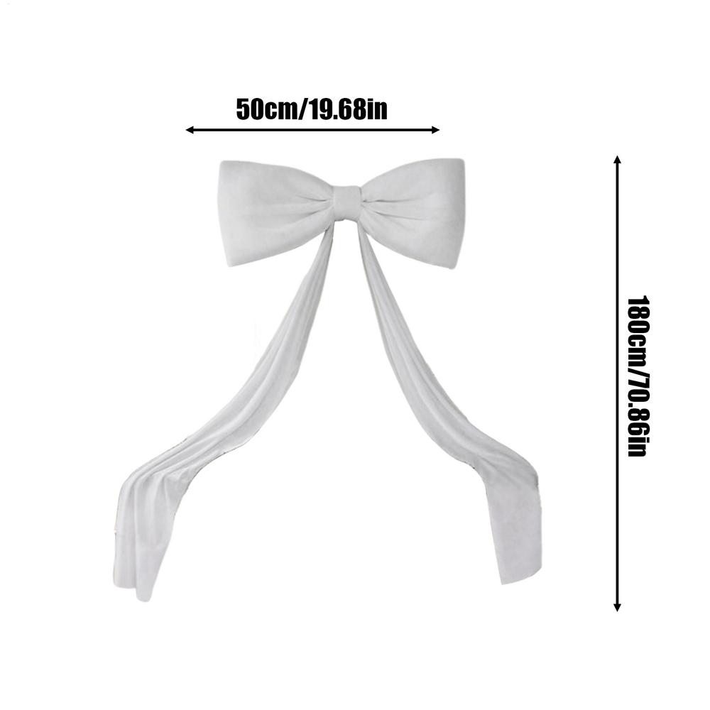 1Pc Large Christmas Bow Pendant Christmas Tree Decoration Xmas Tree Topper Bows Wine Red Non Fallen Bow Tree Pendant