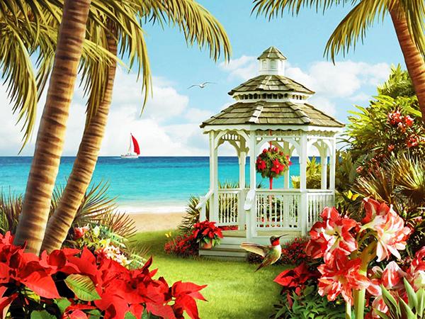 Diamond Painting Lighthouse Craft Kit 5D DIY Diamond Embroidery Garden Landscape Full Round Drill Home Decor