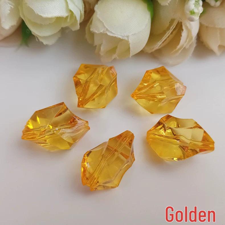 DIY Beaded Earring Kit: Acrylic Irregular Crystal Ice Cube Beads (15x19mm)