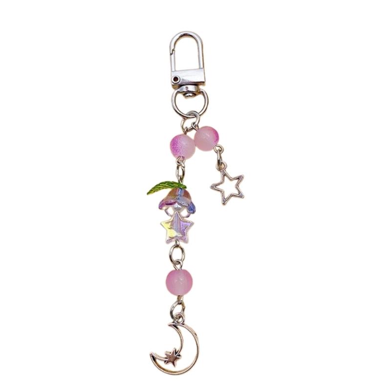 Elegante Maiglöckchen Handyketten Perlen-Handy-Lanyard Schlüsselanhänger Einfache Tragbare Handy-Taschen Rucksack Schlüsselhalter Dekoration