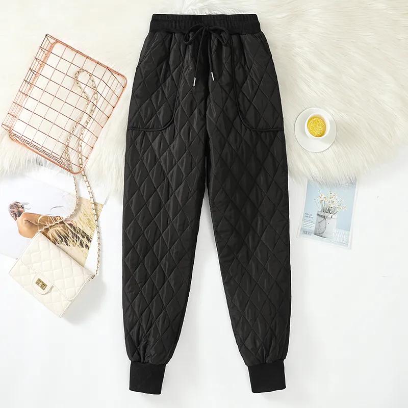 

Зимние хлопковые брюки теплые легкие одинарные свободные модные повседневные хлопковые брюки Harun Jacket женские XS чёрный