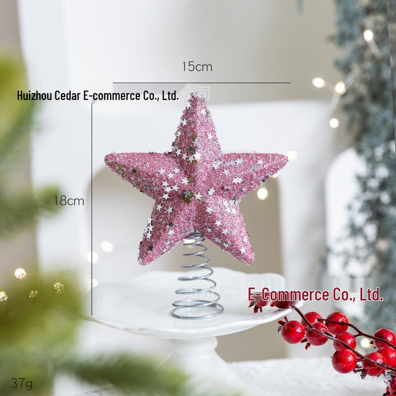 Lihui 8CM Růžová pěnová vánoční koule Ozdoba na zdobení stromku