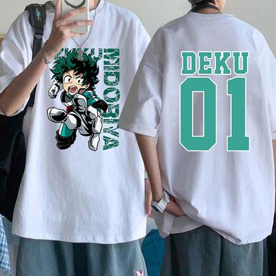 Hot Anime Deku Printed Women Men Summer Short Sleeve Tee Shirts Round Neck Casual Fashion Y2k Unisex Tops
