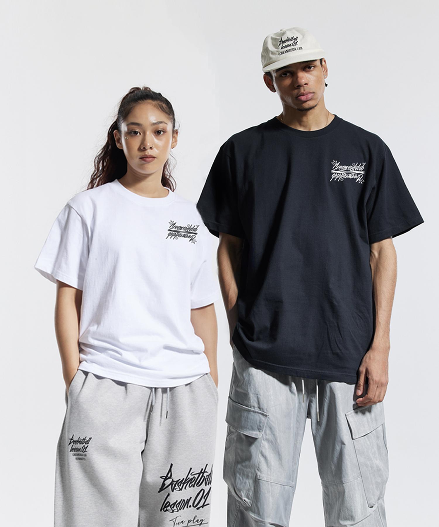 Cream Soda Lab Crsdel Small Lettering Short Sleeve T-Shirt Black/Size 3