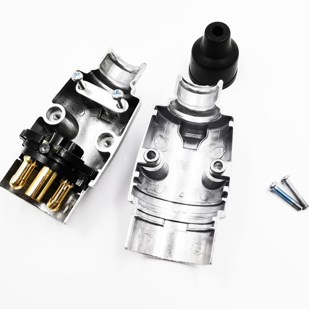 12V Towing Electric Connector Aluminium Alloy Trailer Automobile Plug Wiring Connector Adapter for Boats Caravan RV Truck