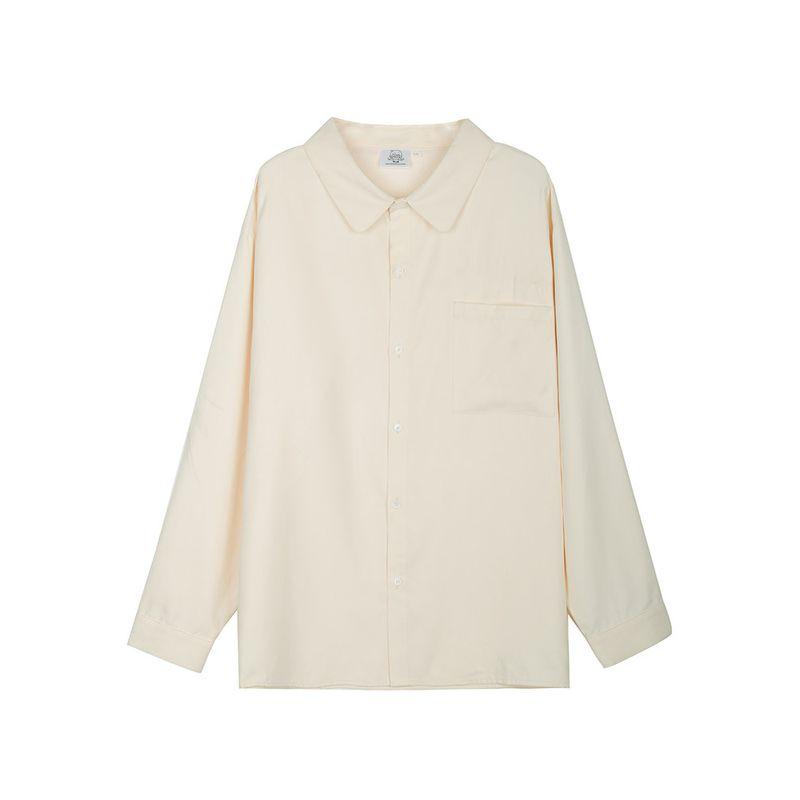 

Yuzi Roe Lapel Shirt Women s Clothing Plus Size 100.00kg Slightly Oversized Girls Slimming Slim Fit Simple Anti-Aging Commuter s All-Matching Milk yellow 4XL