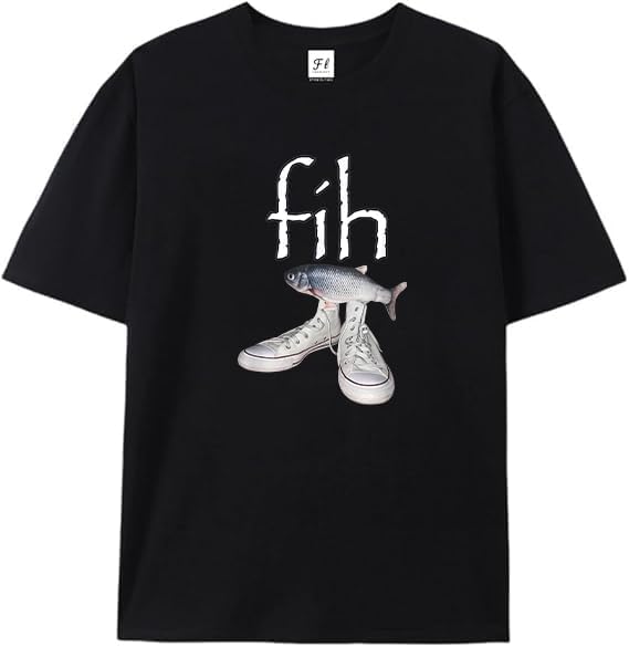 

Fih Fish Shirt - Stupid Shirt, Funny Shirt Black 5XL різнокольоровий