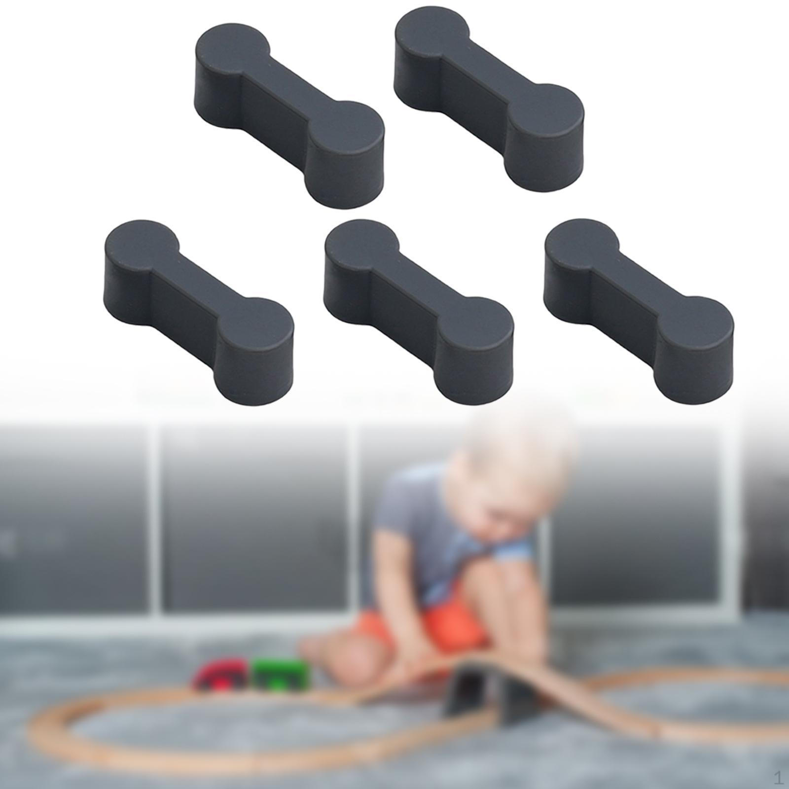 

5 штук соединителей для собак, детская игрушка, конструктор, соединительная муфта, сделай сам, модифицированная, компактная, создай железную дорогу gray