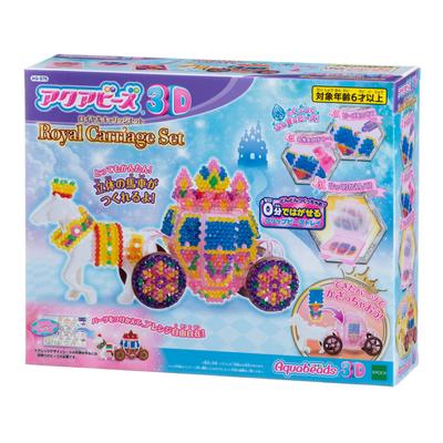 Set Aquabeads Carroza Real Certificación ST Marca de Seguridad Edades 6 años en adelante Juguete Adhesivo con Agua Juguete para Hacer Aquabeads EPOCH EPOCH Todo en Uno [Set 3D] AQ-S76