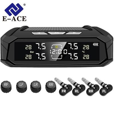 K10 Solar TPMS Car Tire Pressure Alarm Monitor System Tyre Temp Digital Display Auto Security Alarm Systems with 4 Sensors