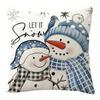 Home Decor Merry Christmas & Snowy Winter Pillows Pattern Cushion Cover Suitable For Sofa Bedroom Car Pillow Cover