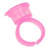 50Pcs Microblading Pigment Ring Cups with Cover for Tattoo Ink Semi Permanent Makeup Eyebrow Glue Container