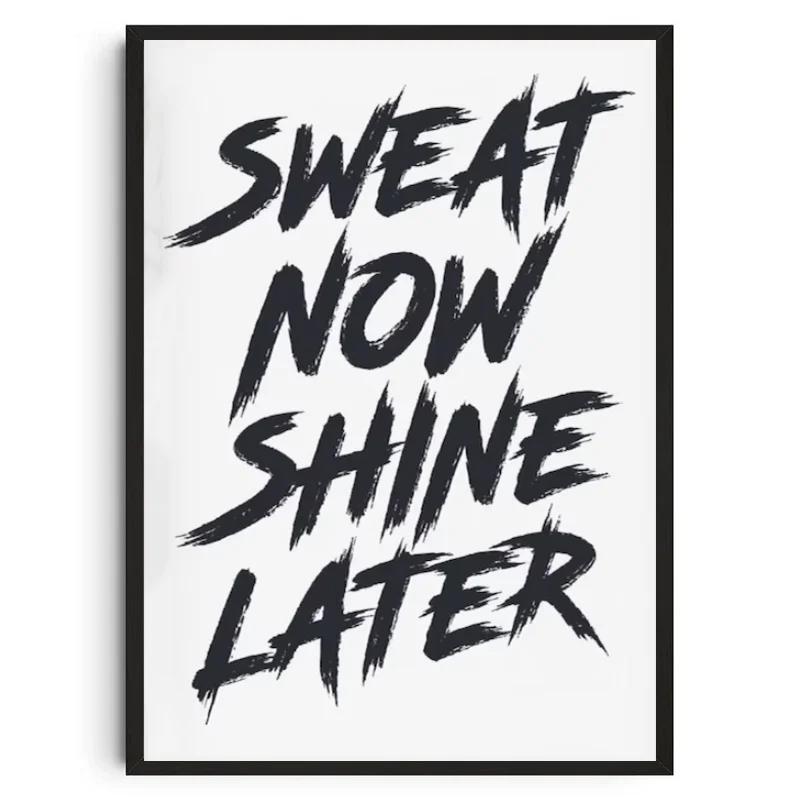 Gym Wall Art Poster Gym Inspirational Poster Home Gym Wall Decoration Gym Slogan Canvas Printing Decorative Painting Frameless