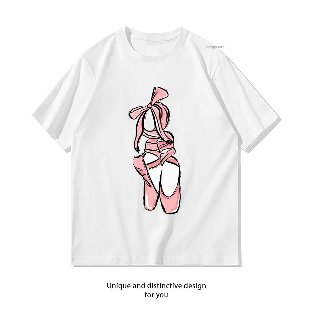 

Ballerina Classic TShirt Women Unisex Casual cotton printed t shirts outdoors Classic Oneck Adult tops 3XL