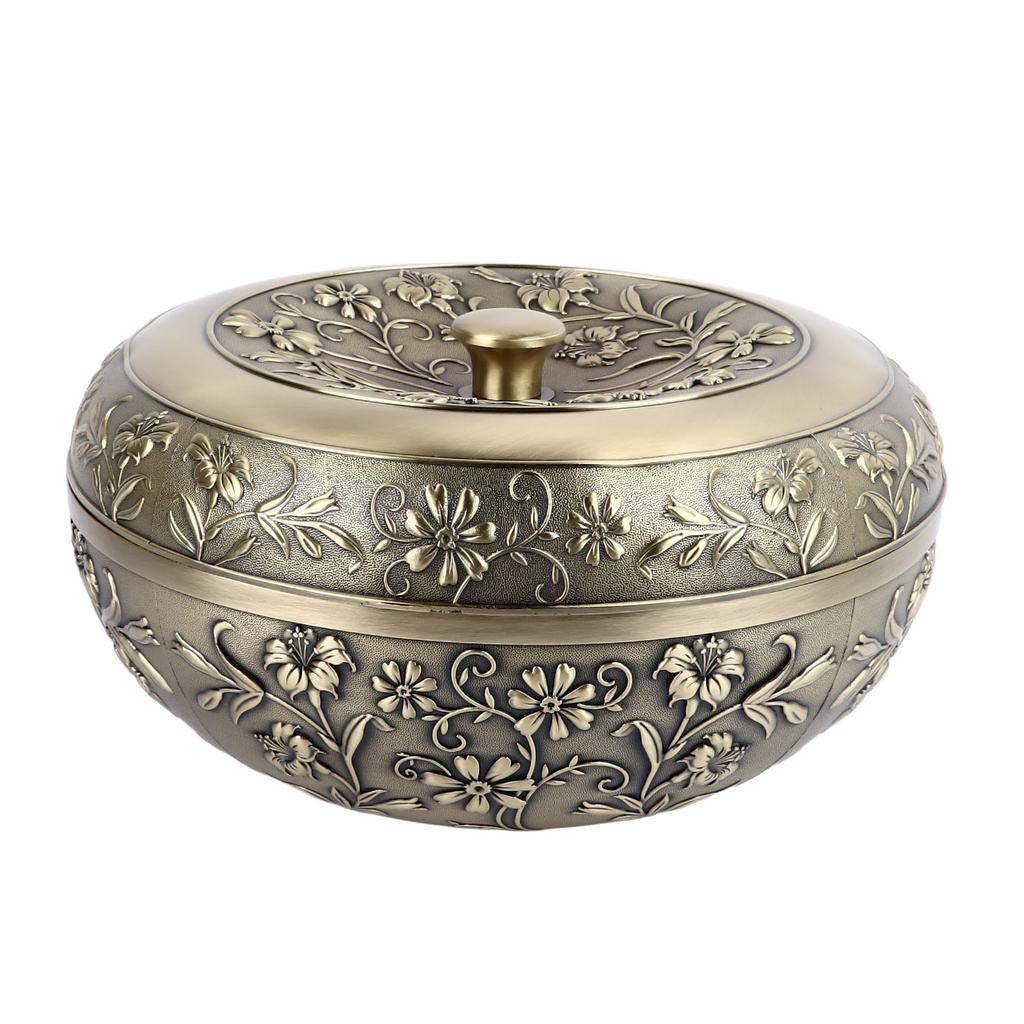 Dry Fruit Box Vintage Nuts Box Retro Dry Fruit Container with Lid for Living Room Hotel Reception