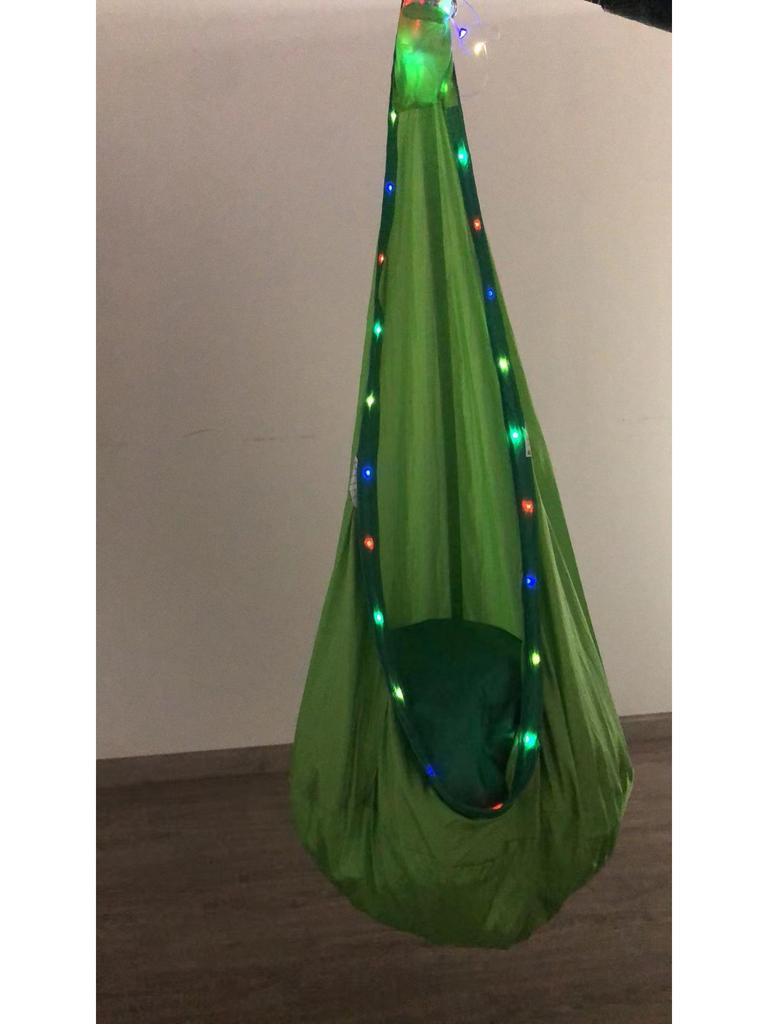 LED-Lit Portable Hanging Chair for Kids – Indoor/Outdoor Creative Nylon Swing