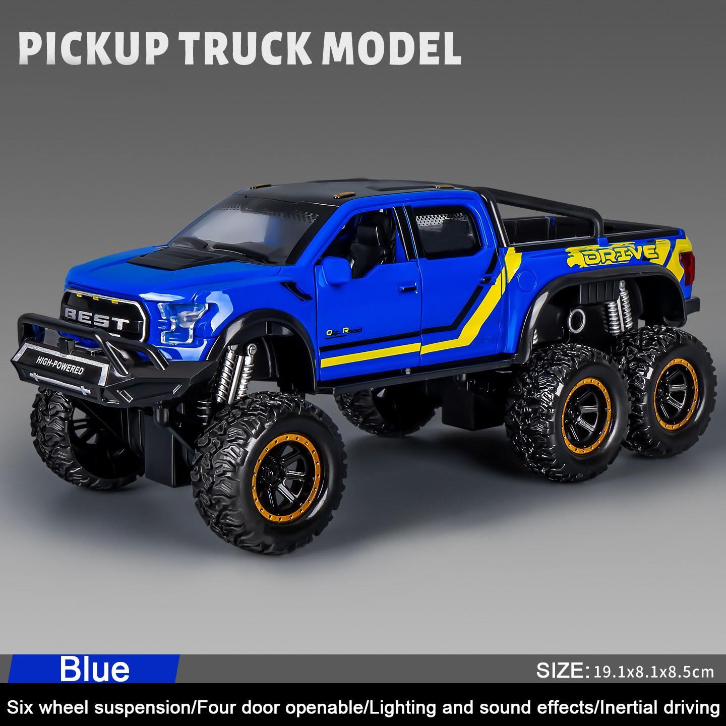 

Игрушечный пикап с 6 колесами, со звуком и светом