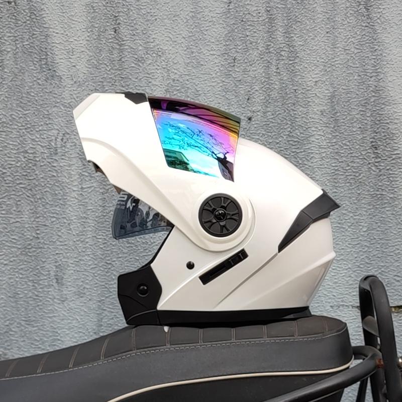 Latest DOT Approved Safety Modular Flip Motorcycle Helmet Voyage Racing Dual Lens Helmet Interior Visor ORZ
