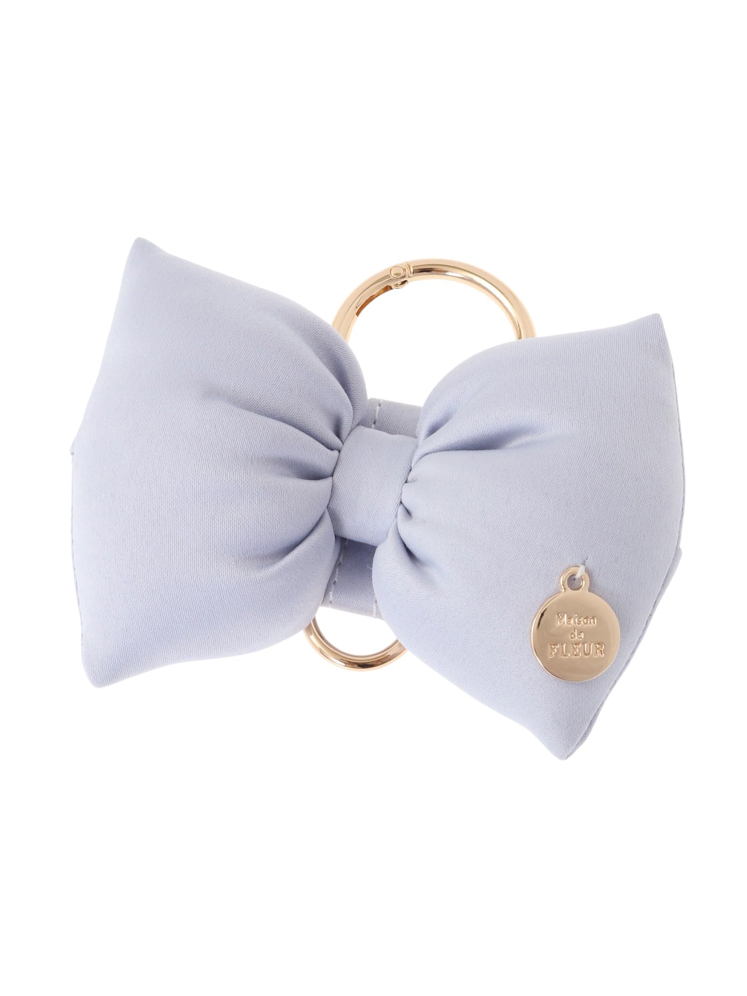 Maison de FLEUR Satin Ribbon Key Ring, Ice Blue, 8A43FBJ1500