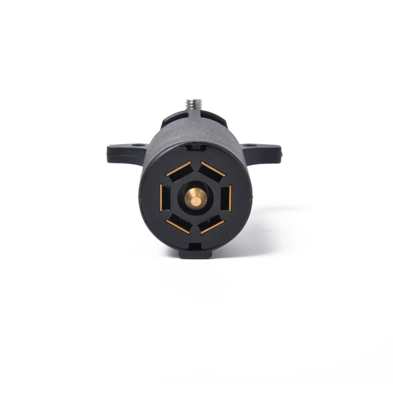 1 Pair Auto Round Trailer Connector 7 Poles RV Male and Female Light Plug 7 Way Connector