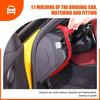 For Toyota Supra 19-24 Red Carbon Fiber Interior Door Anti-collision Cover Trim