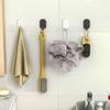5PCS Wall Hooks Self-Adhesive Waterproof Hooks Strong Load-Bearing Rust-Resistant Hook for Bathroom Kitchen