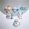 100pcs Kawaii Cartoon Panda Astronaut Planet Flying Saucer Resin Cabochons Crafts DIY Flatback Phone Decor Hair Accessories