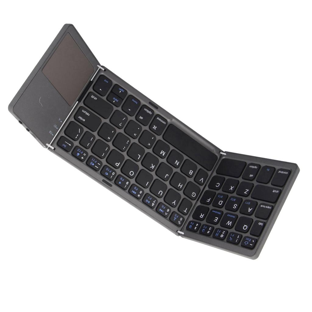 Bluetooth Keyboard Portable Folding DualMode Bluetooth 3.0 Rechargeable Fingerboard with TouchPad USB Wired